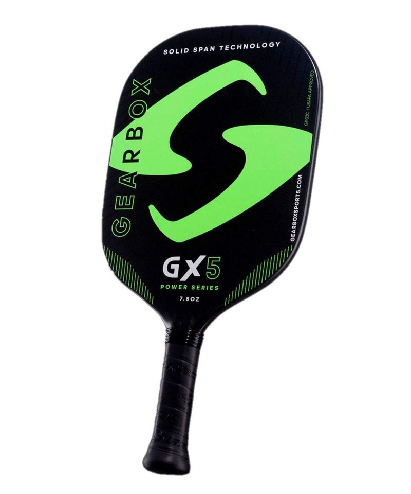 Gearbox GX5 Power 7.8oz 3-5/8in Carbon Fiber Green Pickleball Paddle - Image 3
